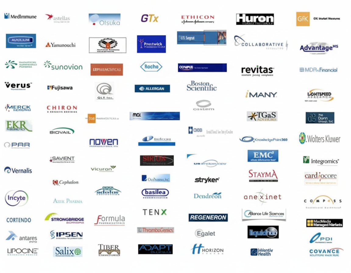 Our client companies including Roche, Regeneron, Stryker, Boston Scientific, Wolters Kluwer, and many more